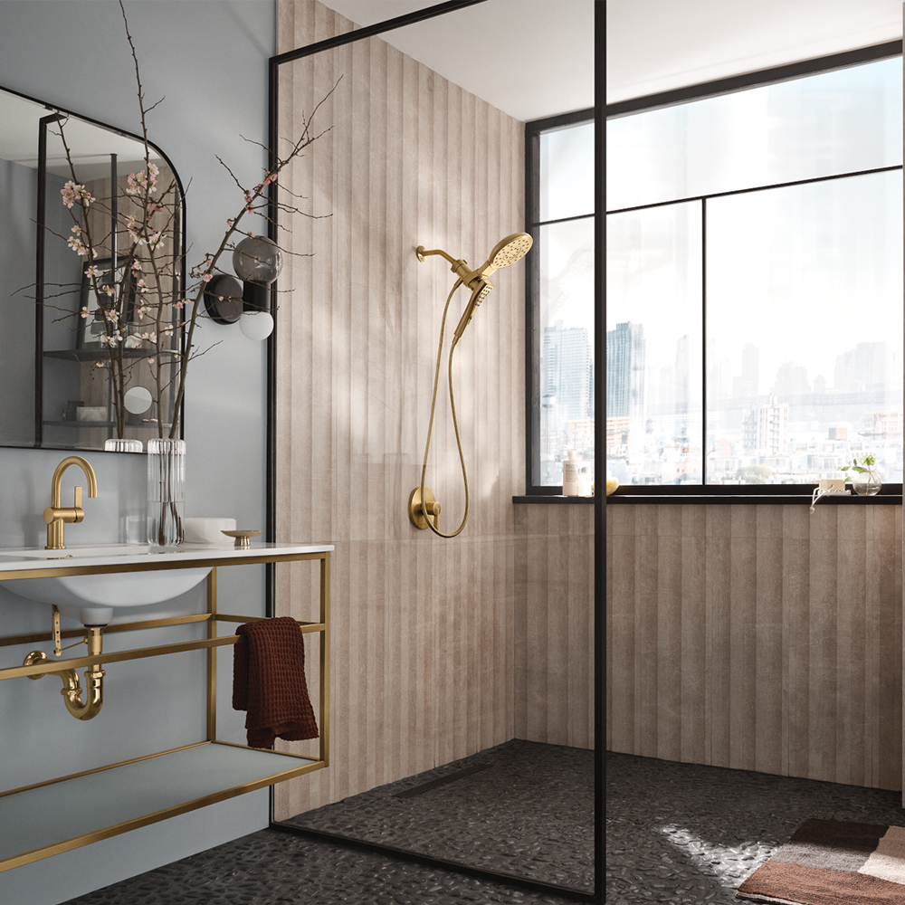 集颜值与品质于一身的三功能恒温雨淋龙头